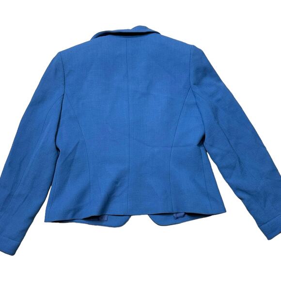 Vintage Bigio Collection Blue Wool Blazer Jacket Size 16 Classic Professional - Picture 3 of 5